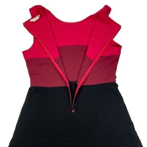 Calvin Klein Color Block A-line Dress Women L Career Business Casual Dinner Date - Picture 8 of 14